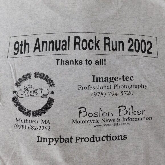 T Shirt Vintage 2002 MSPCA Rock Run Motorcyle Prevention Animal Cruelty Size XL - Picture 3 of 7